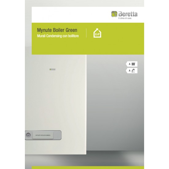 Beretta MYNUTE BOILER GREEN 25 B.S.I. Caldaia murale a condensazione premiscelata combinata con bollitore 45 litri ART 20142451